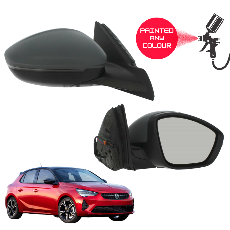 Vauxhall Corsa F 2019-2024 Door Wing Mirror Complete Painted Electric