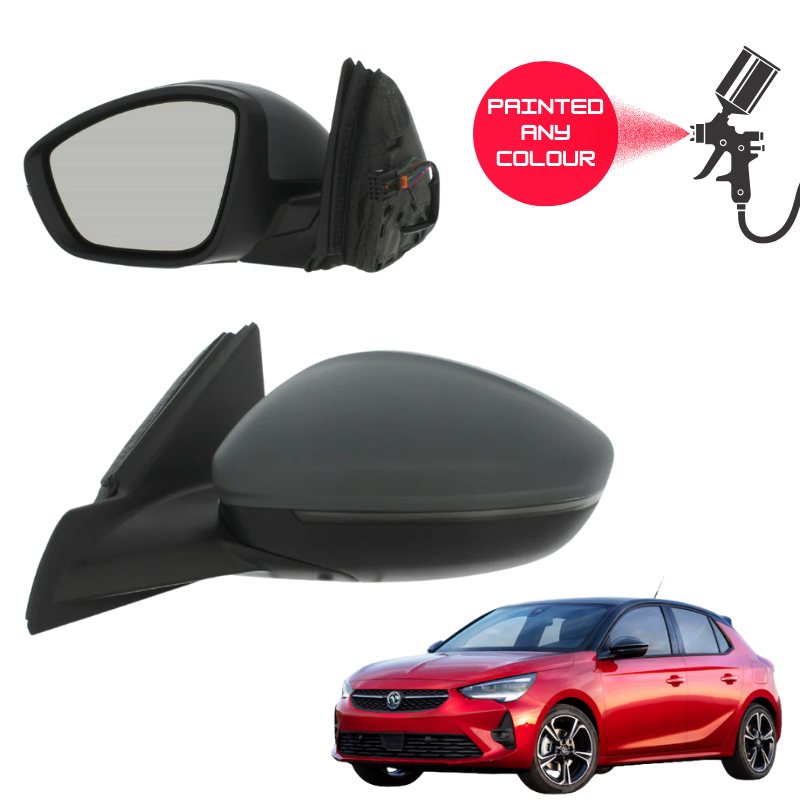 Vauxhall Corsa F 2019-2024 Door Wing Mirror Complete Painted Electric