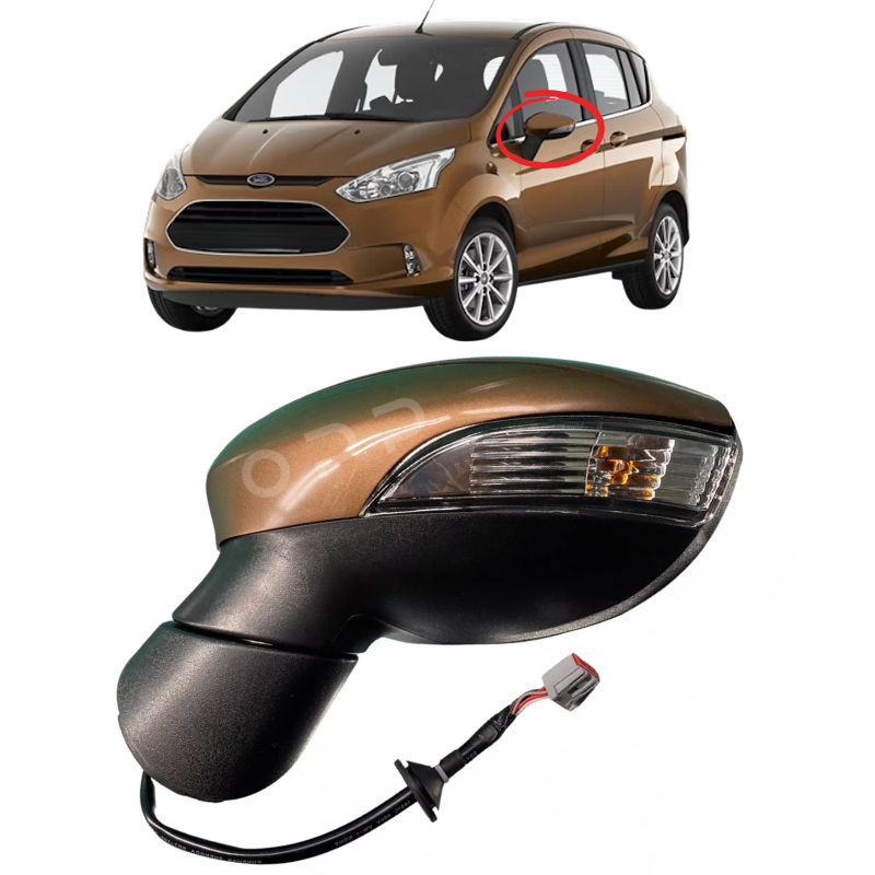 Ford B-Max 2012-2018 Door Wing Mirror Complete Painted Burnished Glow Electric
