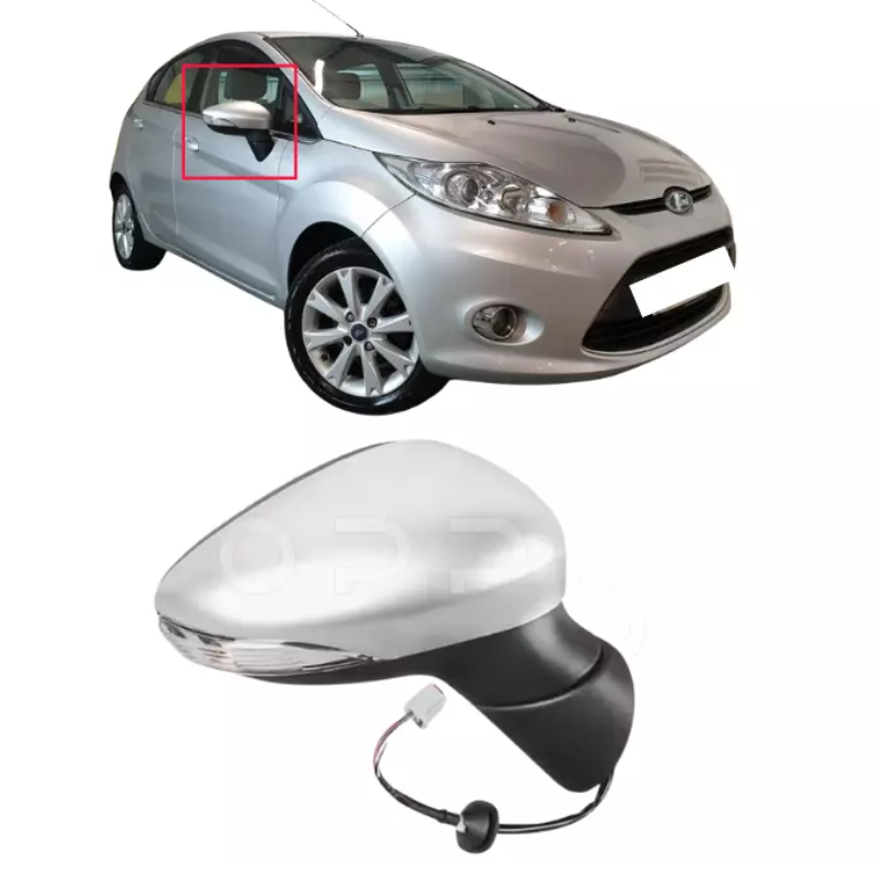 Ford Fiesta MK7 2008-2012 Door Wing Mirror Complete Painted Moondust Silver Electric