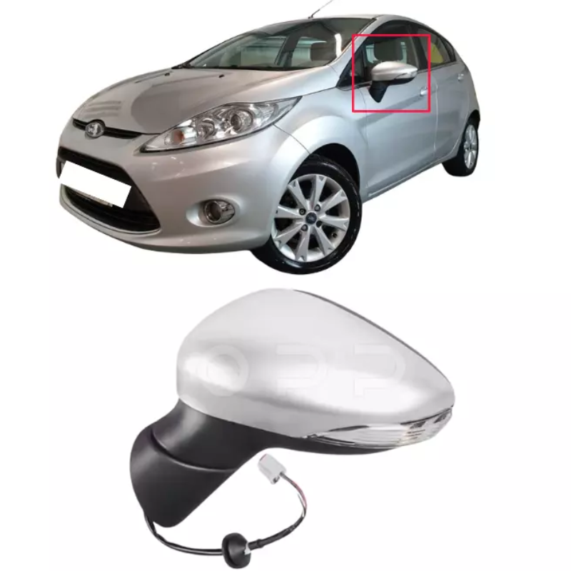 Ford Fiesta MK7 2008-2012 Door Wing Mirror Complete Painted Moondust Silver Electric