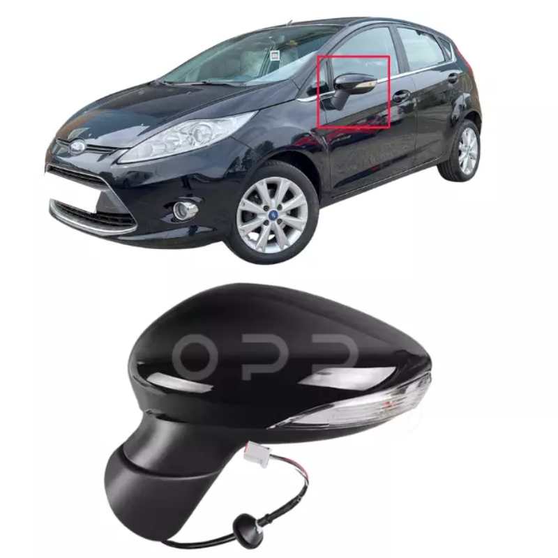 Ford Fiesta MK7 2008-2012 Door Wing Mirror Complete Painted Panther Black Electric