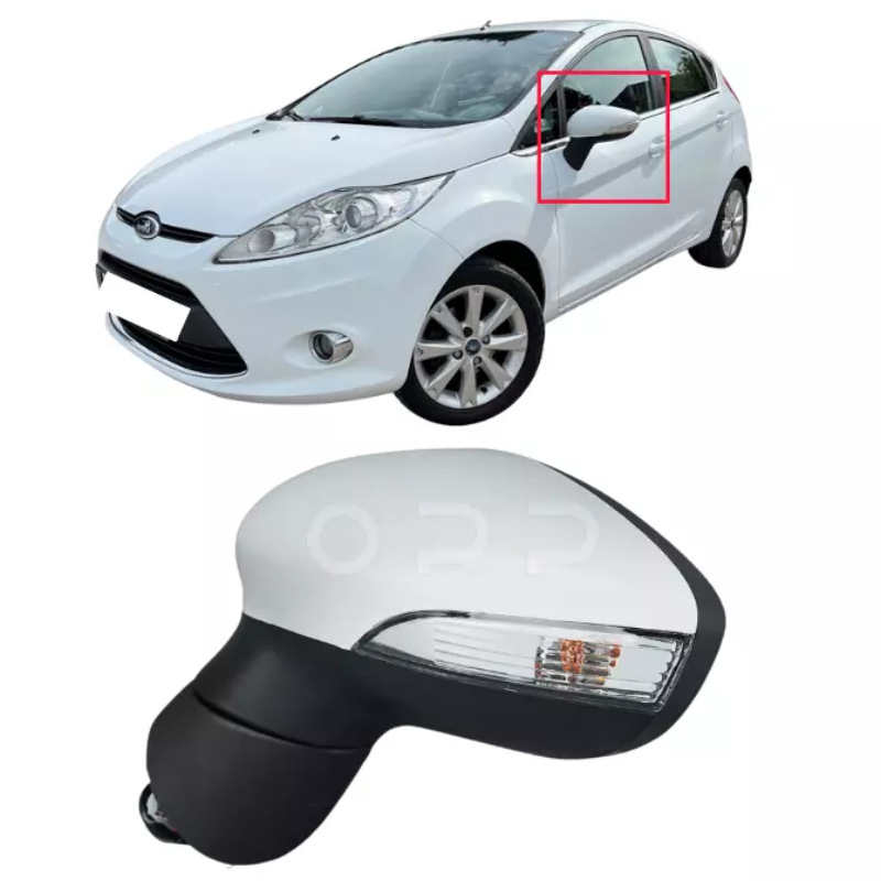 Ford Fiesta MK7 2008-2012 Door Wing Mirror Complete Painted Frozen White Electric