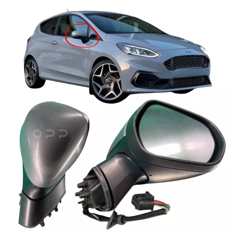 Ford Fiesta MK8 2017- Door Wing Mirror Complete Painted Solar Silver Electric
