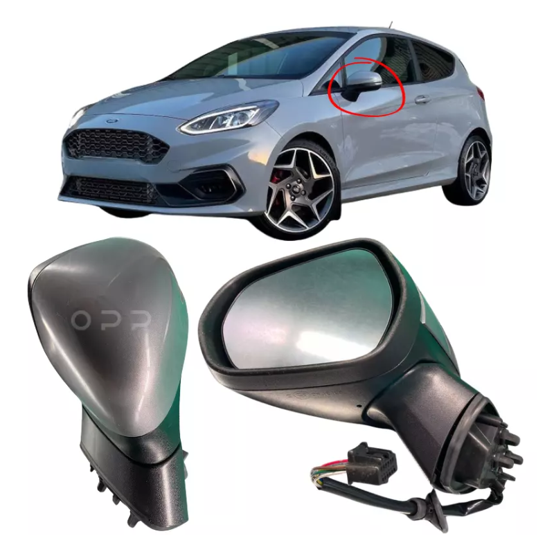Ford Fiesta MK8 2017- Door Wing Mirror Complete Painted Solar Silver Electric
