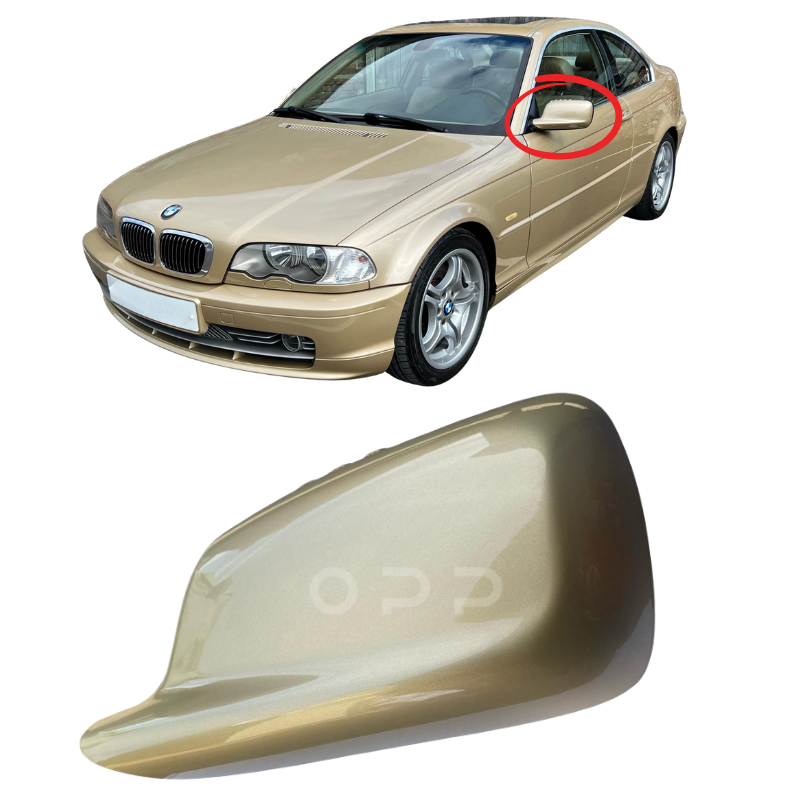 BMW 3 Series E46 1999-2007 Door Wing Mirror Cover Painted Yellow Metallic