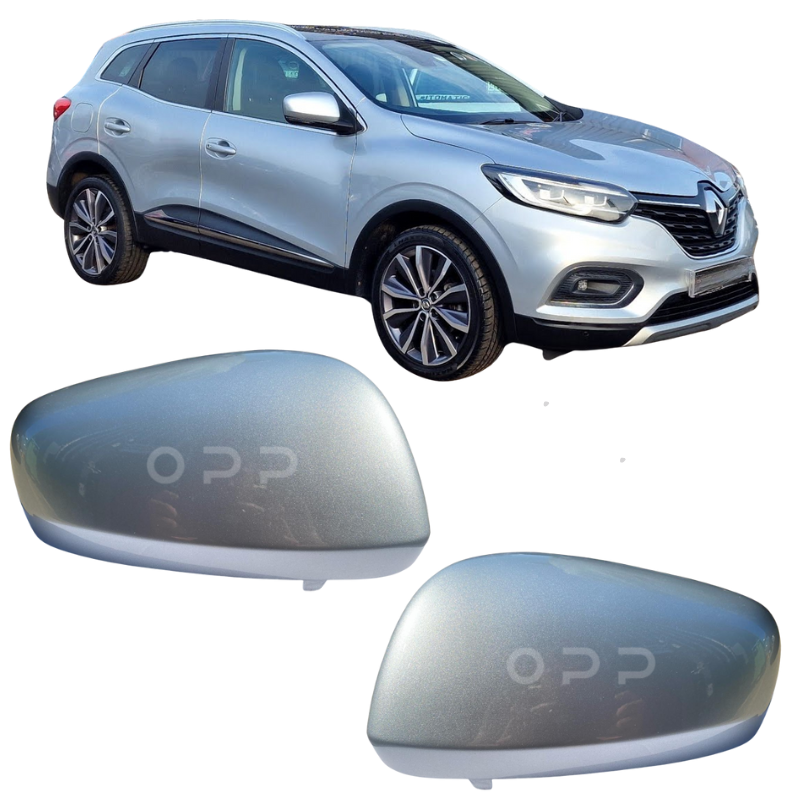Renault Kadjar 2015-2023 Door Wing Mirror Cover Painted Highland Silver