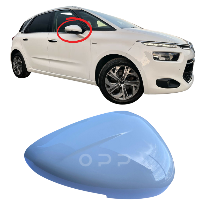 Citroen C4 Picasso 2013-2018 Door Wing Mirror Cover Painted Banguise White