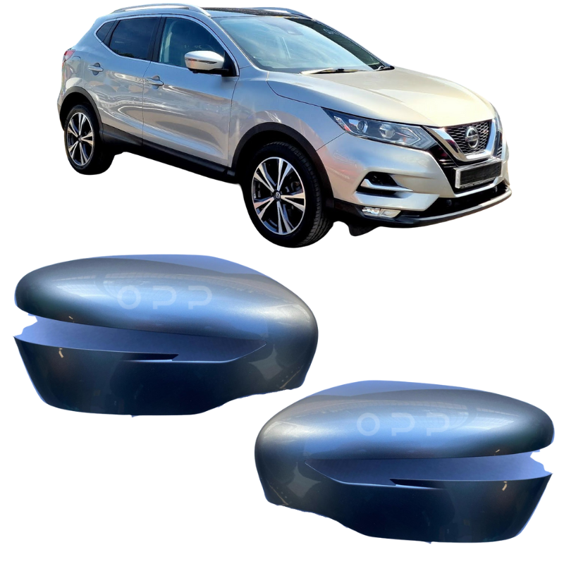 Nissan Qashqai 2014-2021 Door Wing Mirror Cover Painted Silver Metallic