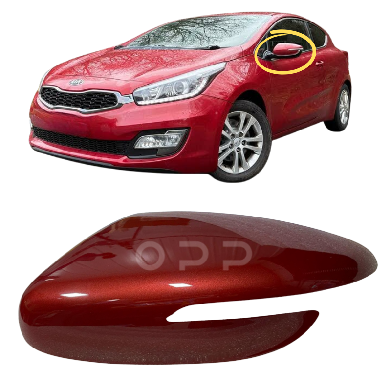 Kia Ceed 2012-2018 Door Wing Mirror Cover Painted Red