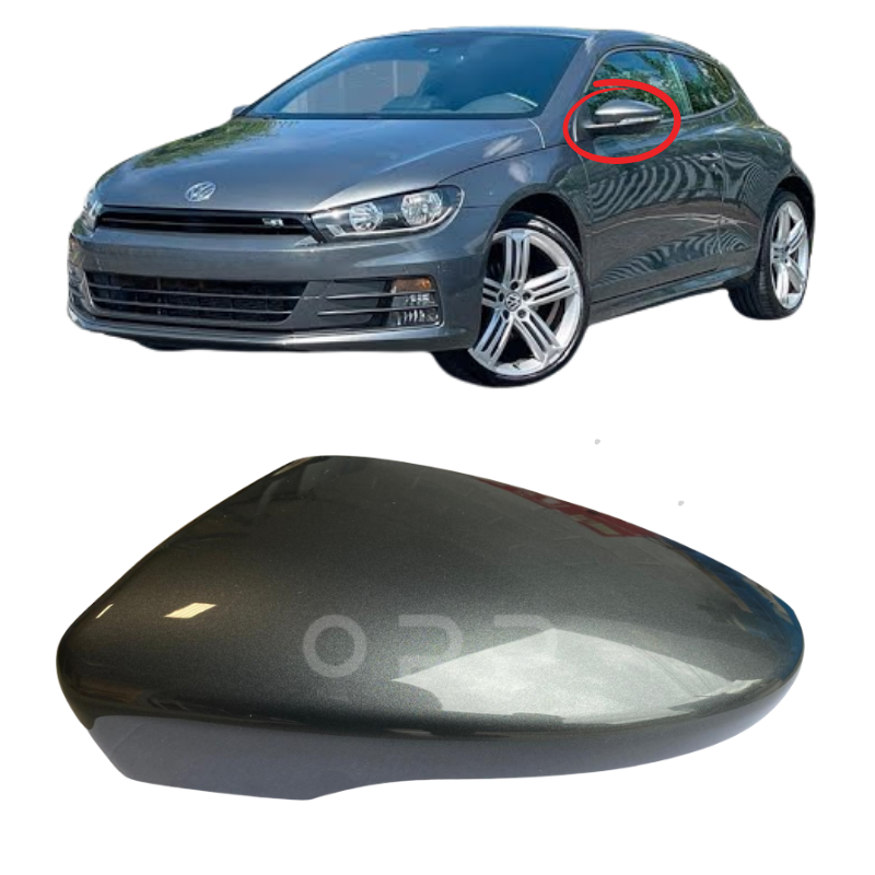 VW Scirocco 2008-2017 Door Wing Mirror Cover Painted Indium Grey