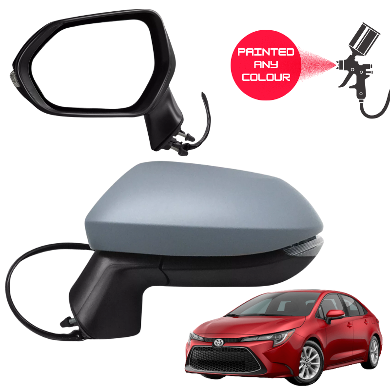 Toyota Corolla 2019-2023 Door Wing Mirror Complete Painted Electric