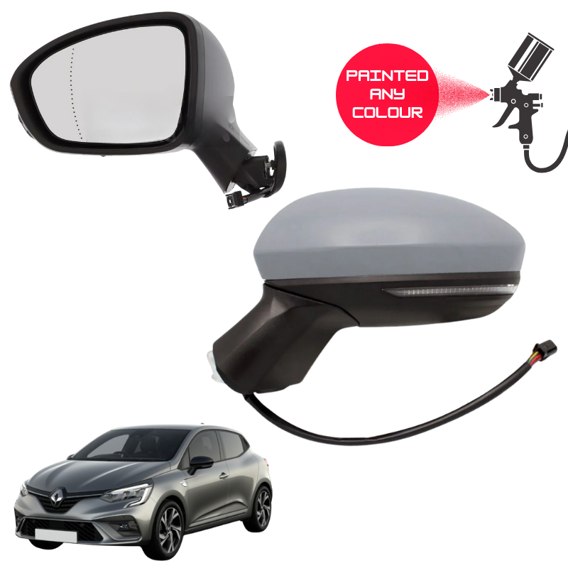 Renault Clio MK5 2019-2024 Door Wing Mirror Complete Painted Electric Powerfold