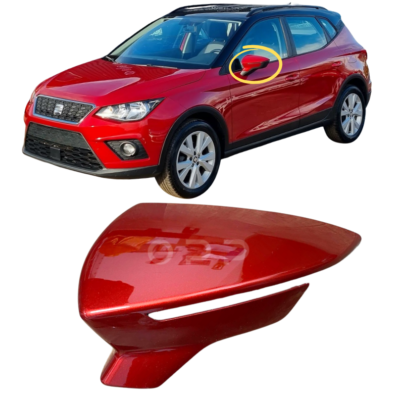 Seat Arona 2017-2021 Door Wing Mirror Cover Painted Desire Red OX1
