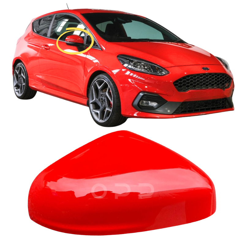 Ford Fiesta MK8 2018- Door Wing Mirror Cover Painted Red