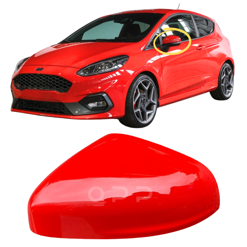 Ford Fiesta MK8 2018- Door Wing Mirror Cover Painted Red