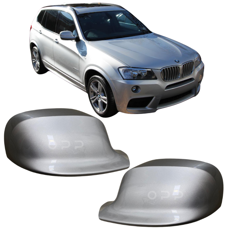 BMW X3 F25 2010-2014 Door Wing Mirror Cover Painted Titan Silver
