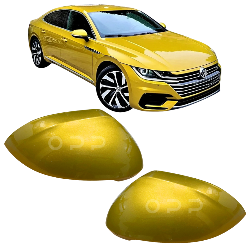 VW Arteon 2017-2022 Door Wing Mirror Cover Painted Turmeric Yellow