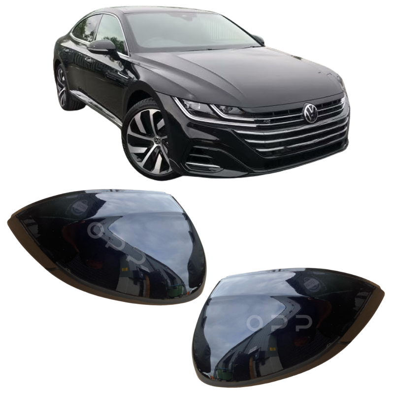 VW Arteon 2017-2022 Door Wing Mirror Cover Painted Black LC9X