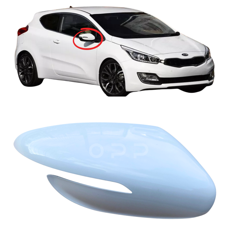 Kia Ceed 2012-2018 Door Wing Mirror Cover Painted Deluxe White Pearl HW2