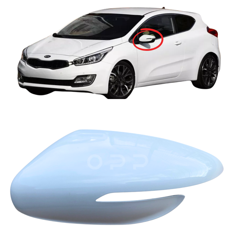 Kia Ceed 2012-2018 Door Wing Mirror Cover Painted Deluxe White Pearl HW2