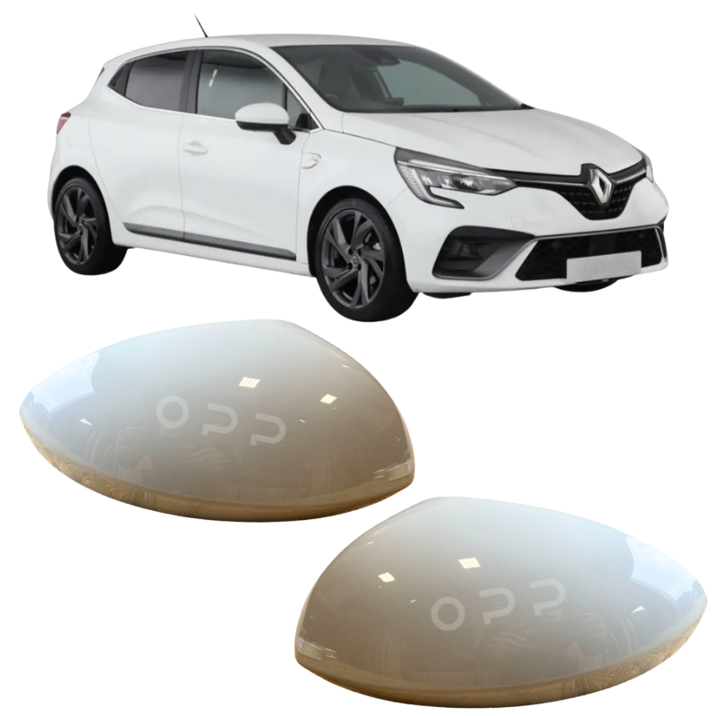 Renault Clio 2019-2024 Door Wing Mirror Cover Painted White