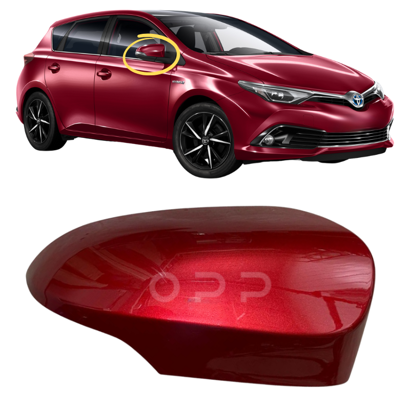 Toyota Auris 2013-2019 Door Wing Mirror Cover Painted Red