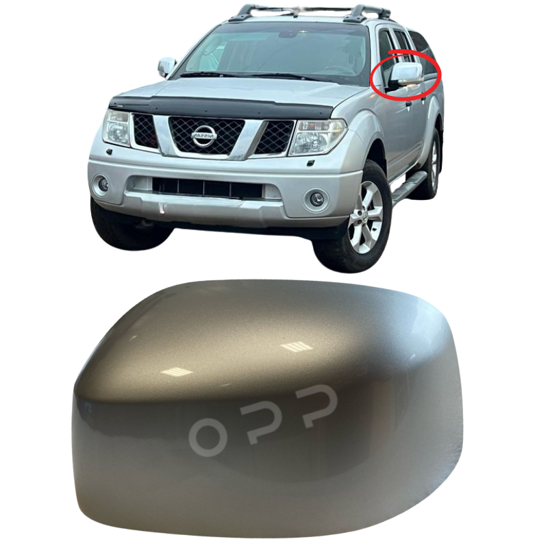 Nissan Navara 2008-2016 Door Wing Mirror Cover Painted Silver