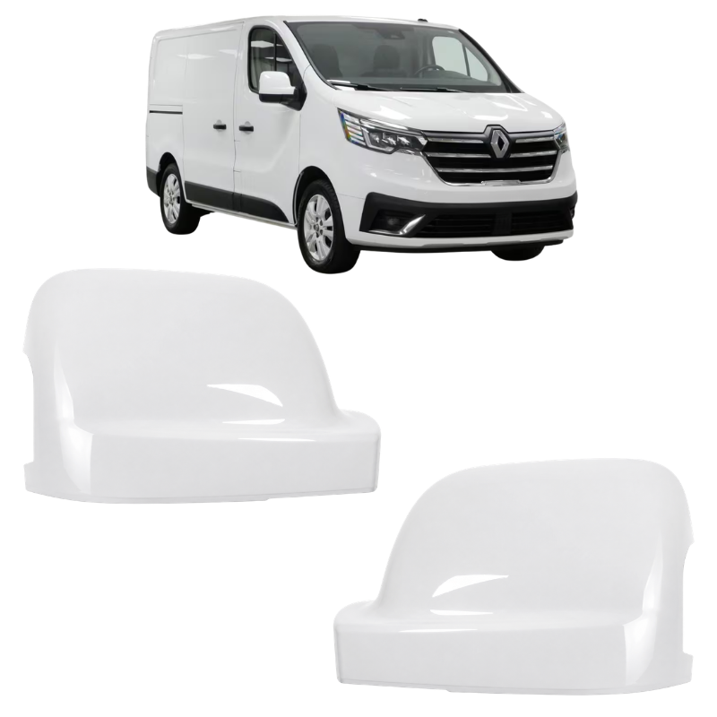 Renault Trafic 2021- Door Wing Mirror Cover Painted Glacier White