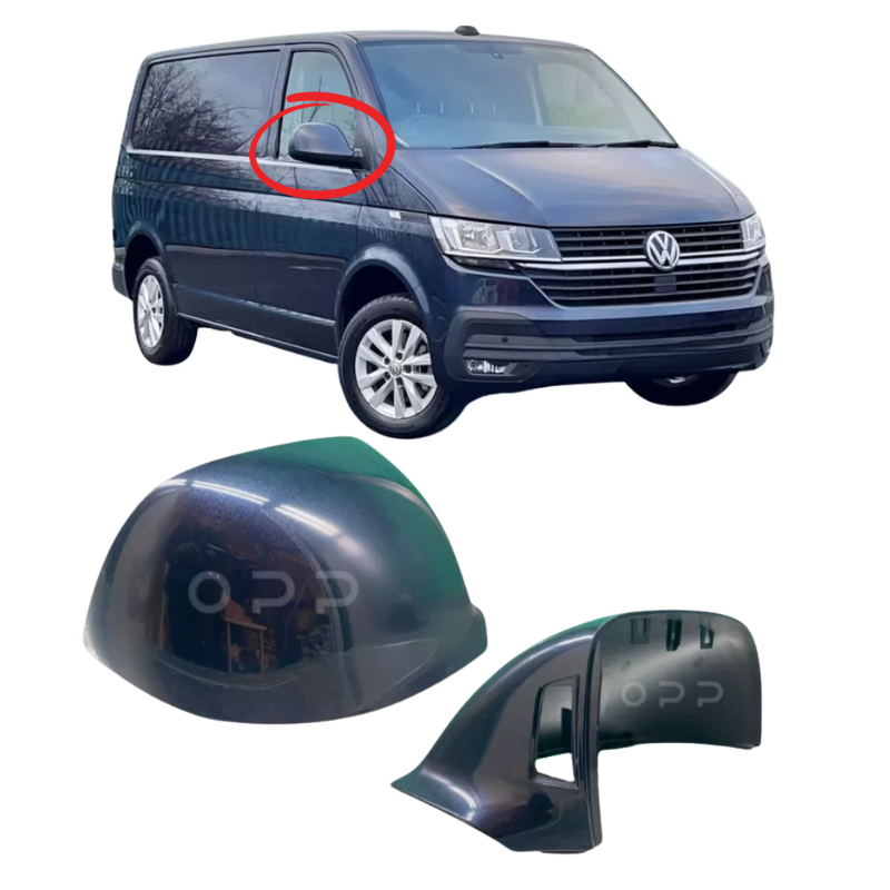 VW T6 T6.1 Transporter 2016-2024 Door Wing Mirror Cover Painted Starlight Blue LT5U