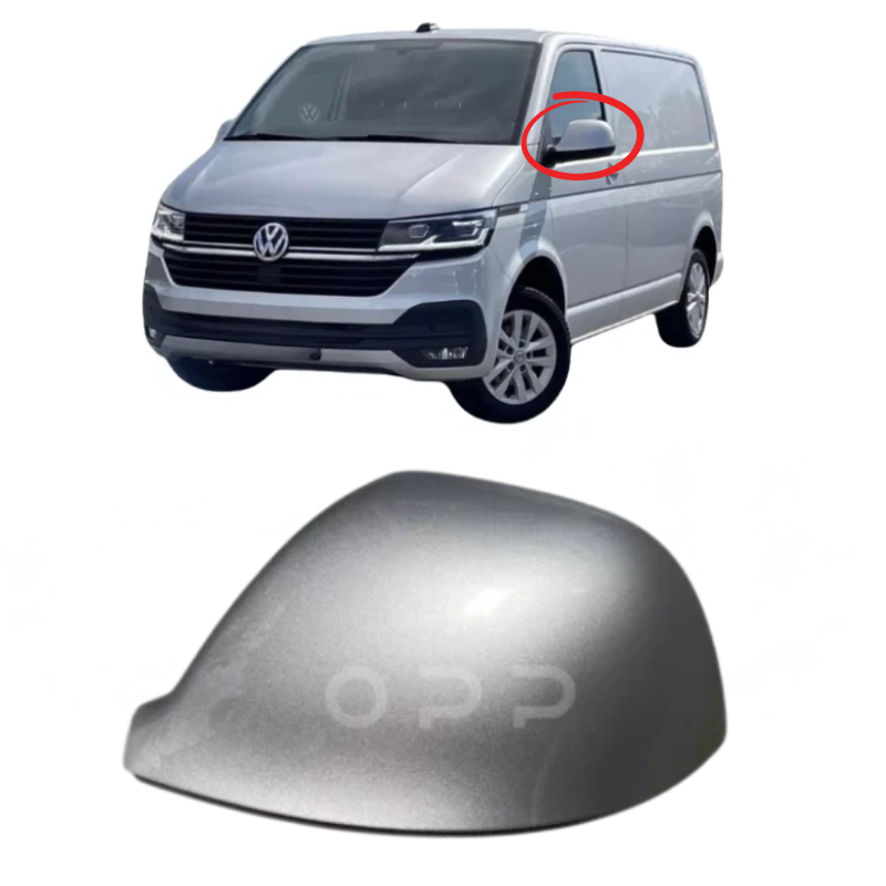 VW T6 T6.1 Transporter 2015-2024 Door Wing Mirror Cover Painted Reflex Silver