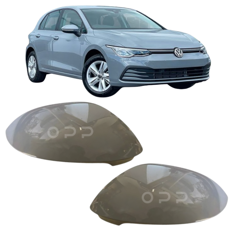 VW Golf MK8 2020- Door Wing Mirror Cover Painted Moonstone Grey LA7C