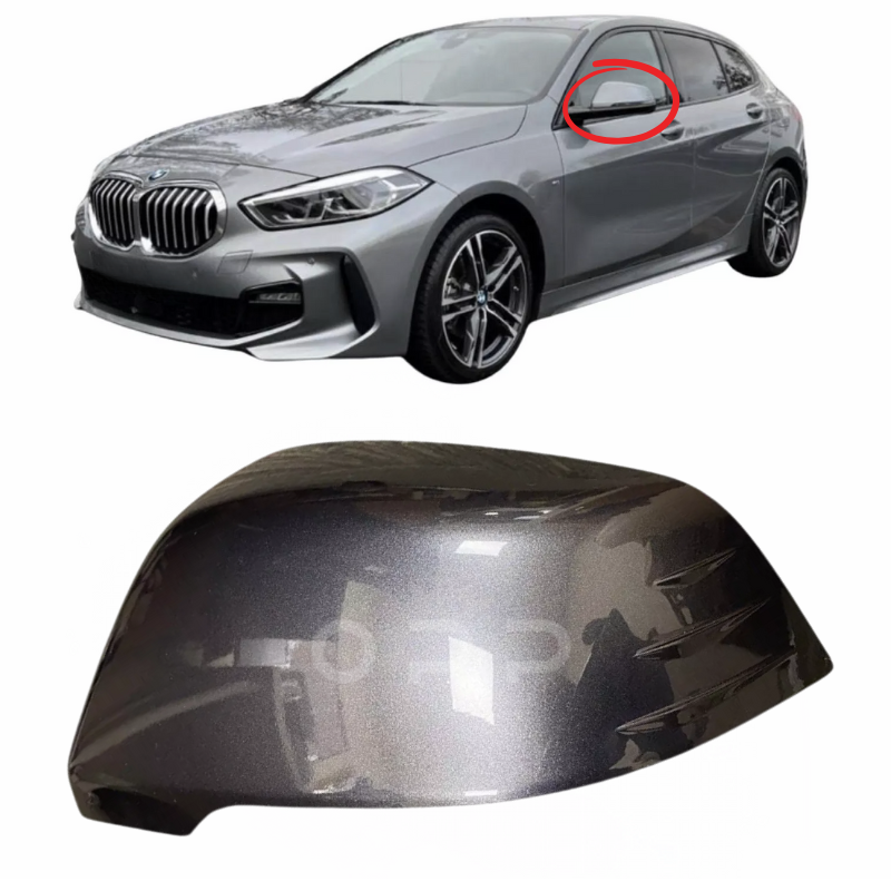 BMW 1 Series F40 2019- Door Wing Mirror Cover Painted Mineral Grey B39