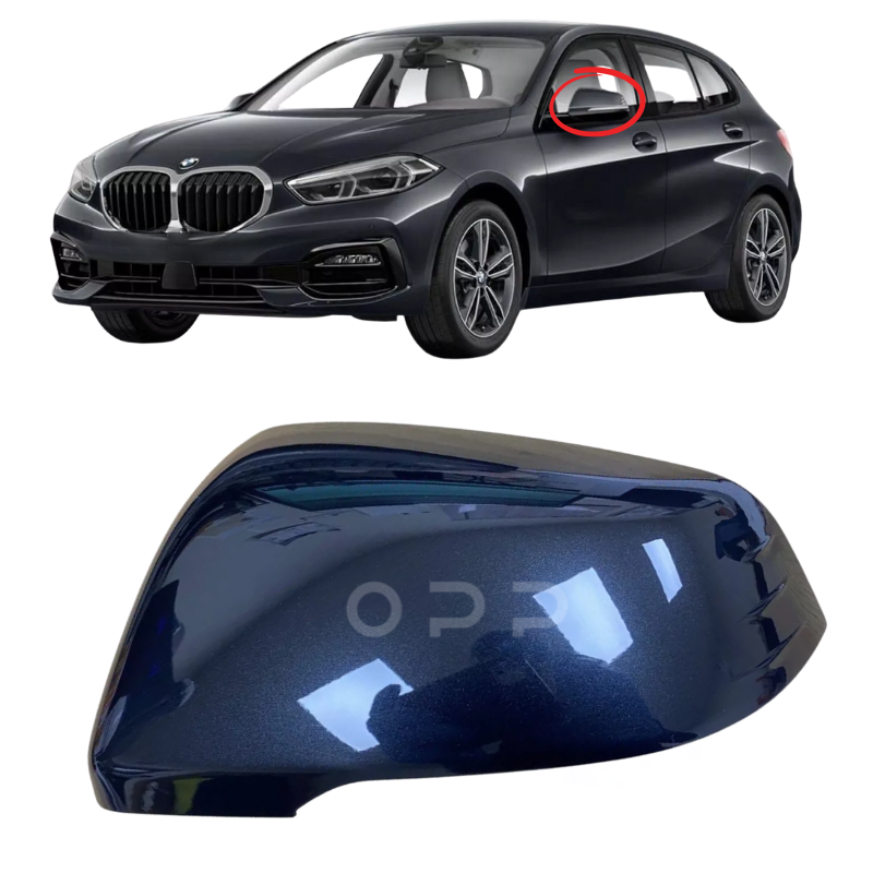 BMW 1 Series F40 2019- Door Wing Mirror Cover Painted Sapphire Black 475