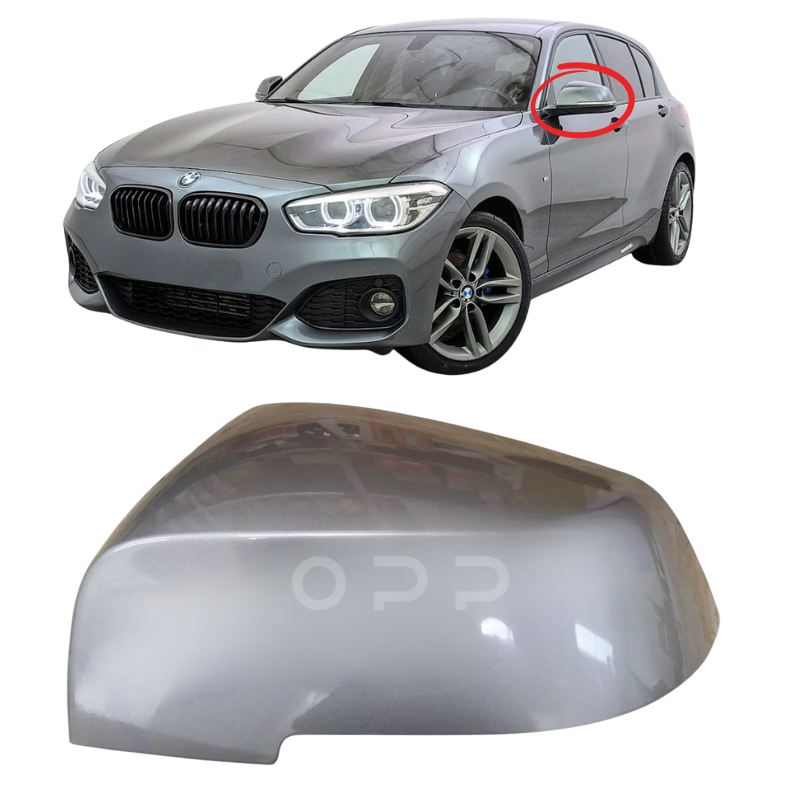 BMW 1 Series F20 F21 2010-2019 Door Wing Mirror Cover Painted Ferric Grey B55