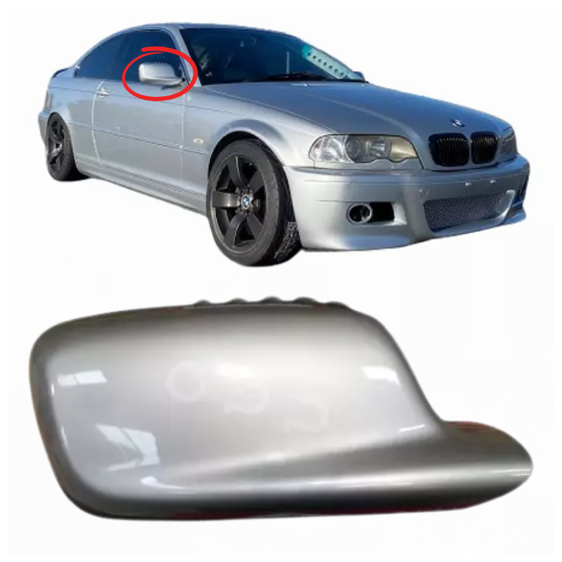 BMW 3 Series E46 1999-2007 Door Wing Mirror Cover Painted Titan Silver 354