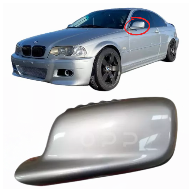 BMW 3 Series E46 1999-2007 Door Wing Mirror Cover Painted Titan Silver 354