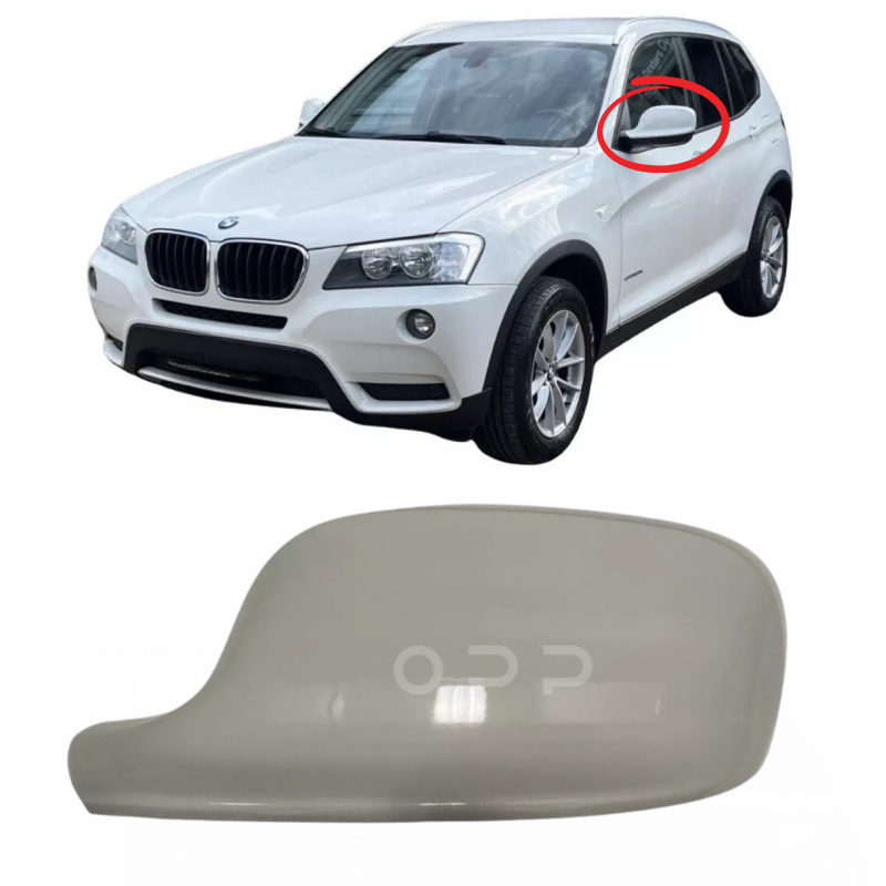 BMW X3 F25 2010-2014 Door Wing Mirror Cover Painted Alpine White 300