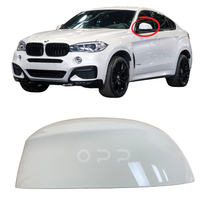 BMW X6 F16 2014-2019 Door Wing Mirror Cover Painted White