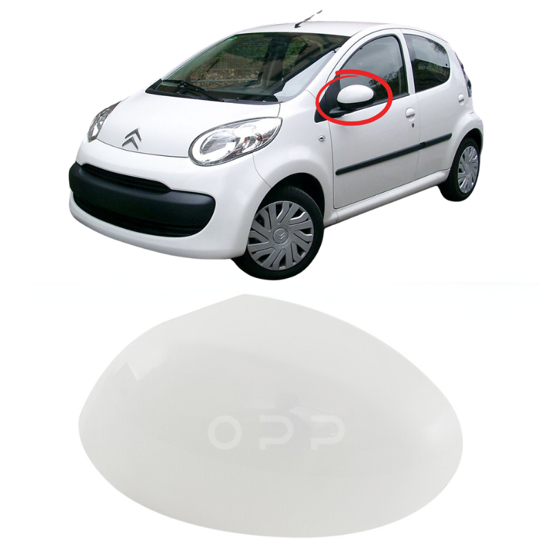 Citroen C1 2005-2014 Door Wing Mirror Cover Painted Bianco White EWP