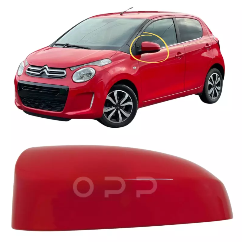 Citroen C1 2014-2022 Door Wing Mirror Cover Painted Red