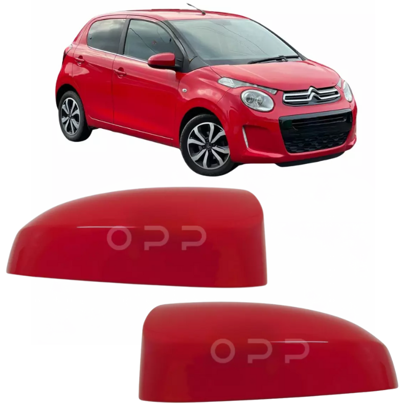 Citroen C1 2014-2022 Door Wing Mirror Cover Painted Red