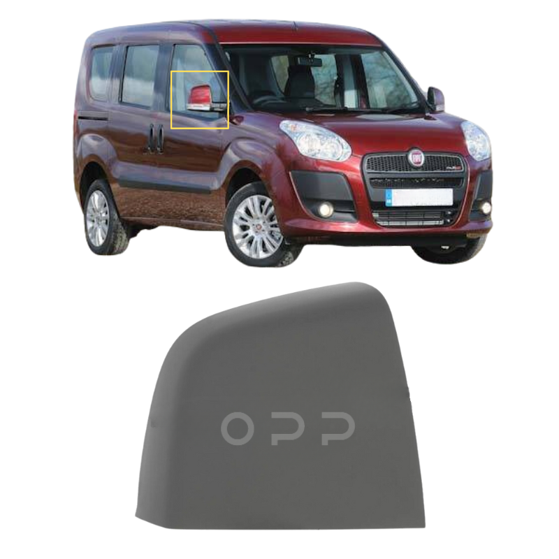 Fiat Doblo 2010- Door Wing Mirror Cover Painted