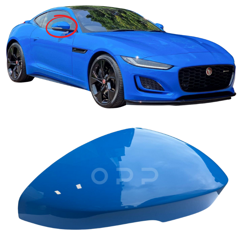 Jaguar F Type 2014- Door Wing Mirror Cover Painted French Racing Blue JYG