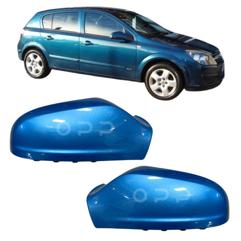 Vauxhall Astra 2004-2009 Door Wing Mirror Cover Painted Breeze Blue