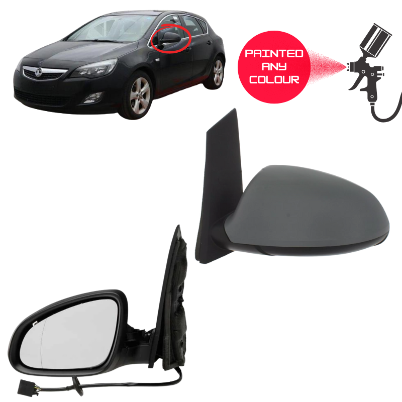 Vauxhall Astra J 2009-2015 Door Wing Mirror Complete Painted Electric