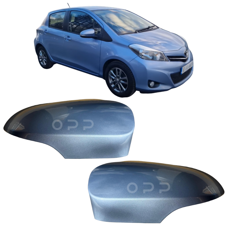 Toyota Yaris 2011-2020 Door Wing Mirror Cover Painted Light Metallic Blue