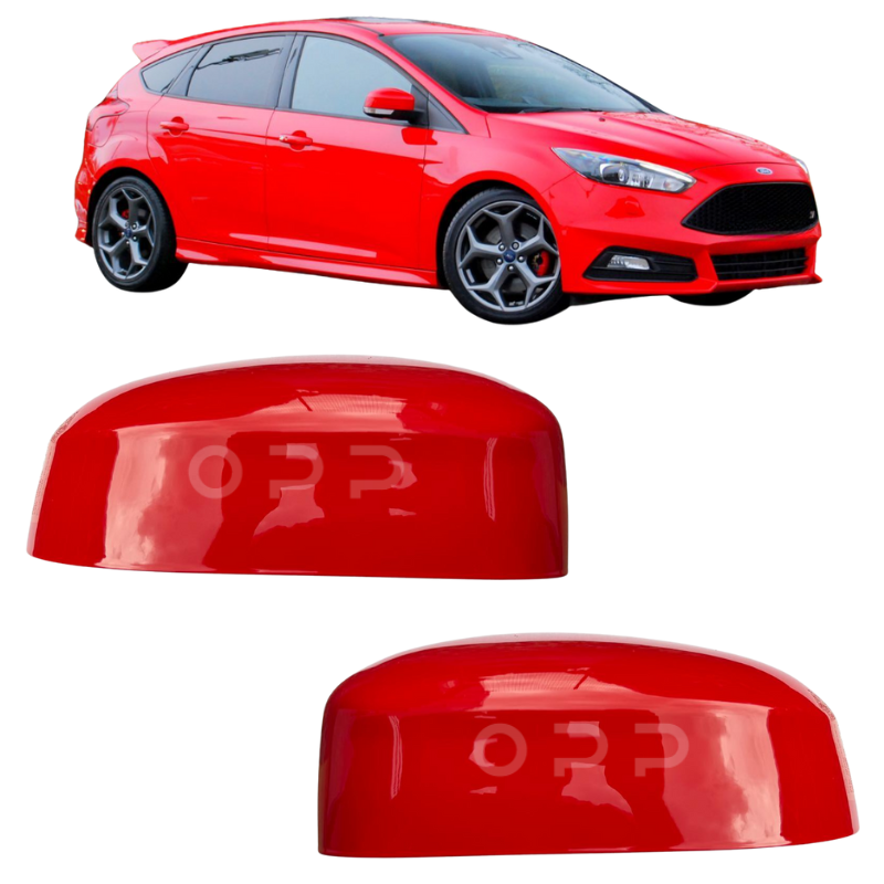 Ford Focus 2008-2018 Door Wing Mirror Cover Painted Race Red