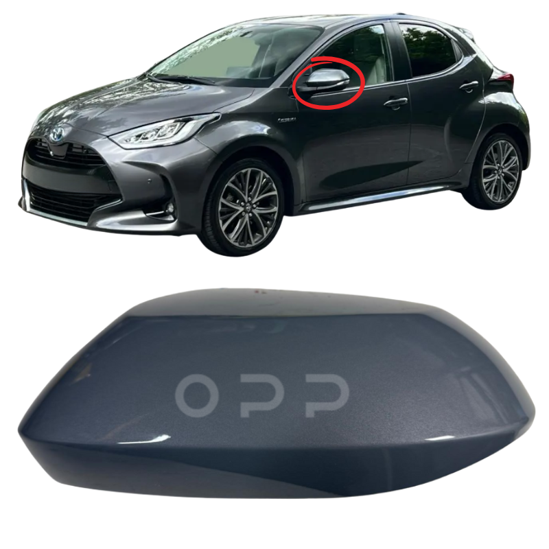 Toyota Yaris 2020-2025 Door Wing Mirror Cover Painted Metallic Grey
