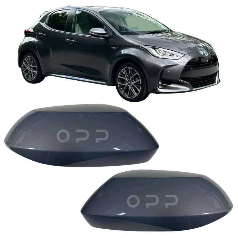Toyota Yaris 2020-2025 Door Wing Mirror Cover Painted Metallic Grey
